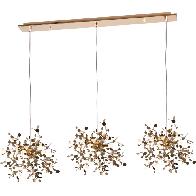 Подвес тройной линейный LIGHTSTAR EXTRA L3PL721132 3x3x5W(led) G9 (721132 - 3 + 572122 -1) золото